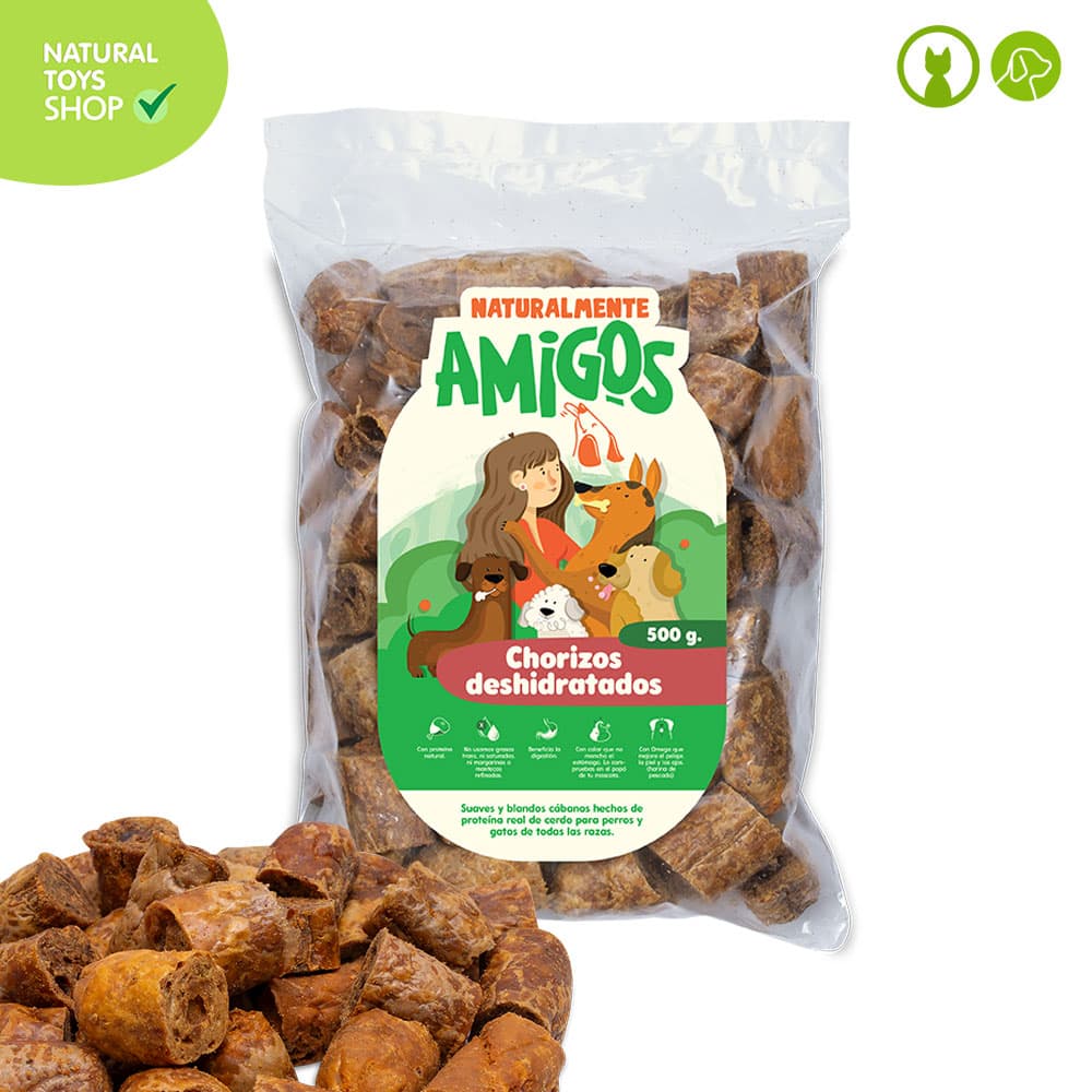 Snacks_chorizos_deshidratados_organico_amigos_naturales_perros_gatos_mascotas_recarga_libra-NUEVO chorizos de carne deshidratados snacks premios naturales y saludables para perros y gatos