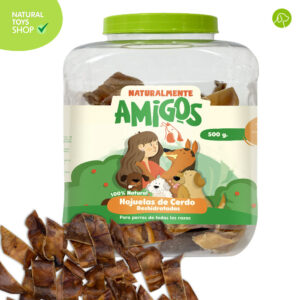 Hojuelas de cerdeo deshidratadas para mascotas, snacks premios naturales, orgánicos y saludables para perros y gatos