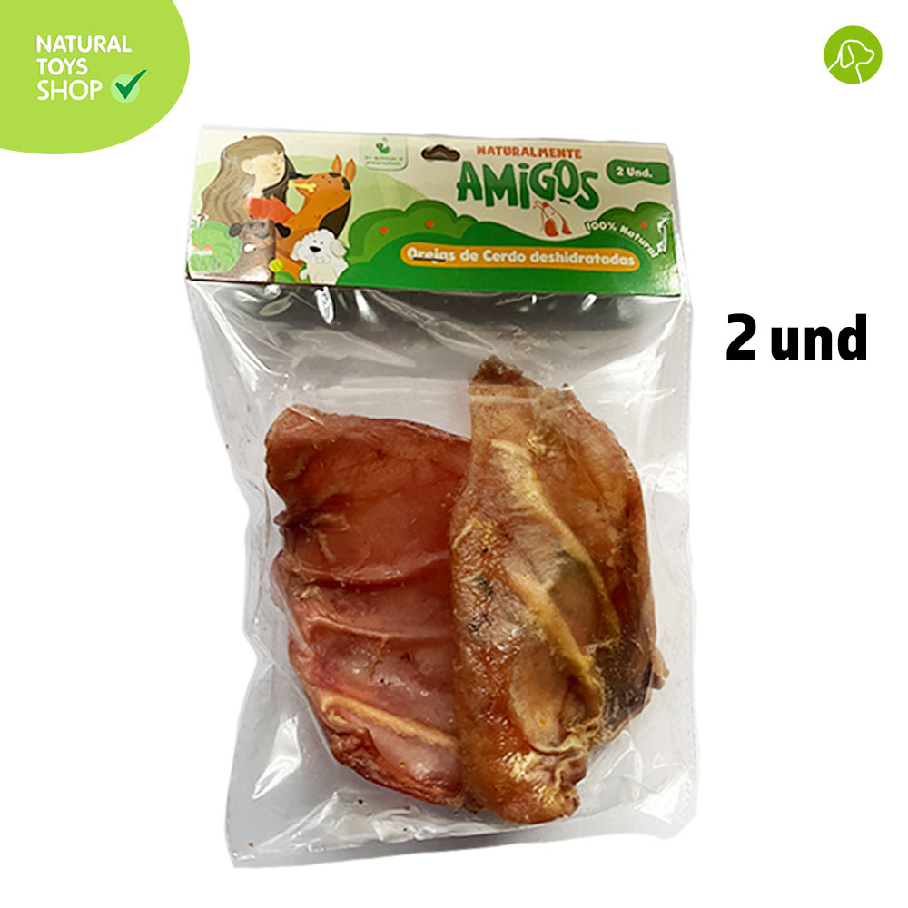 Orejas de cerdo naturales y deshidratadas para perros, juguete natural para perros