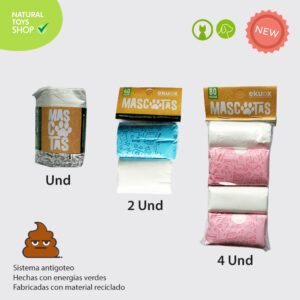 bolsas popo para mascotas, bolsas sanitarias para perros y gatos bolsas reciclables para popo,